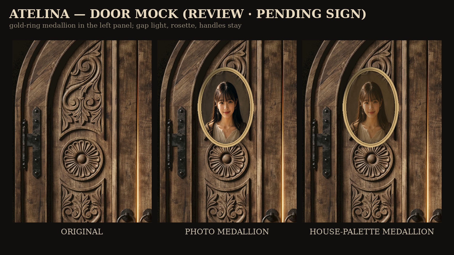 Atelina door portrait mock