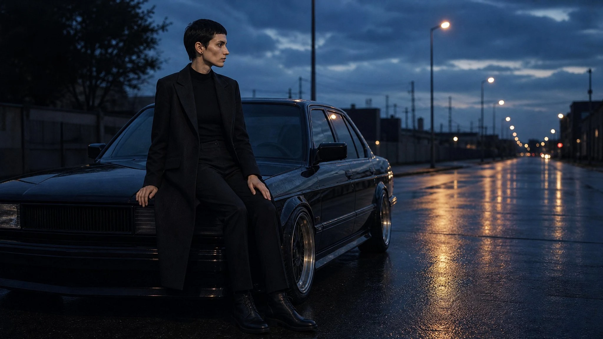 A coat and a car — frame two
