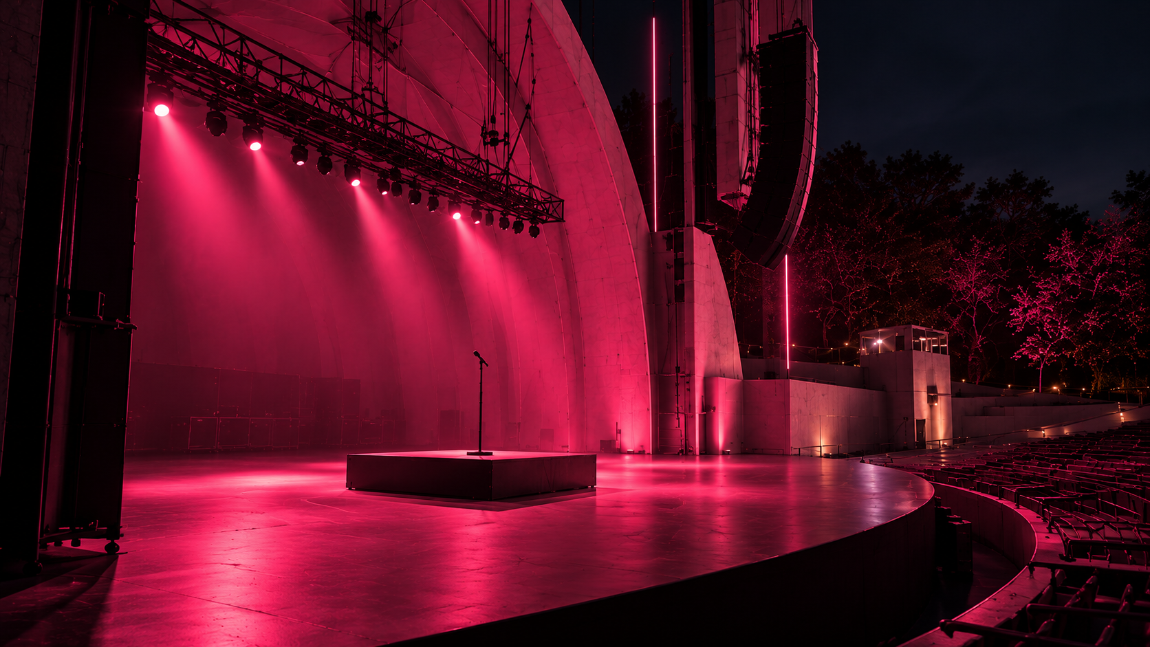 Concert venue — stage left perspective